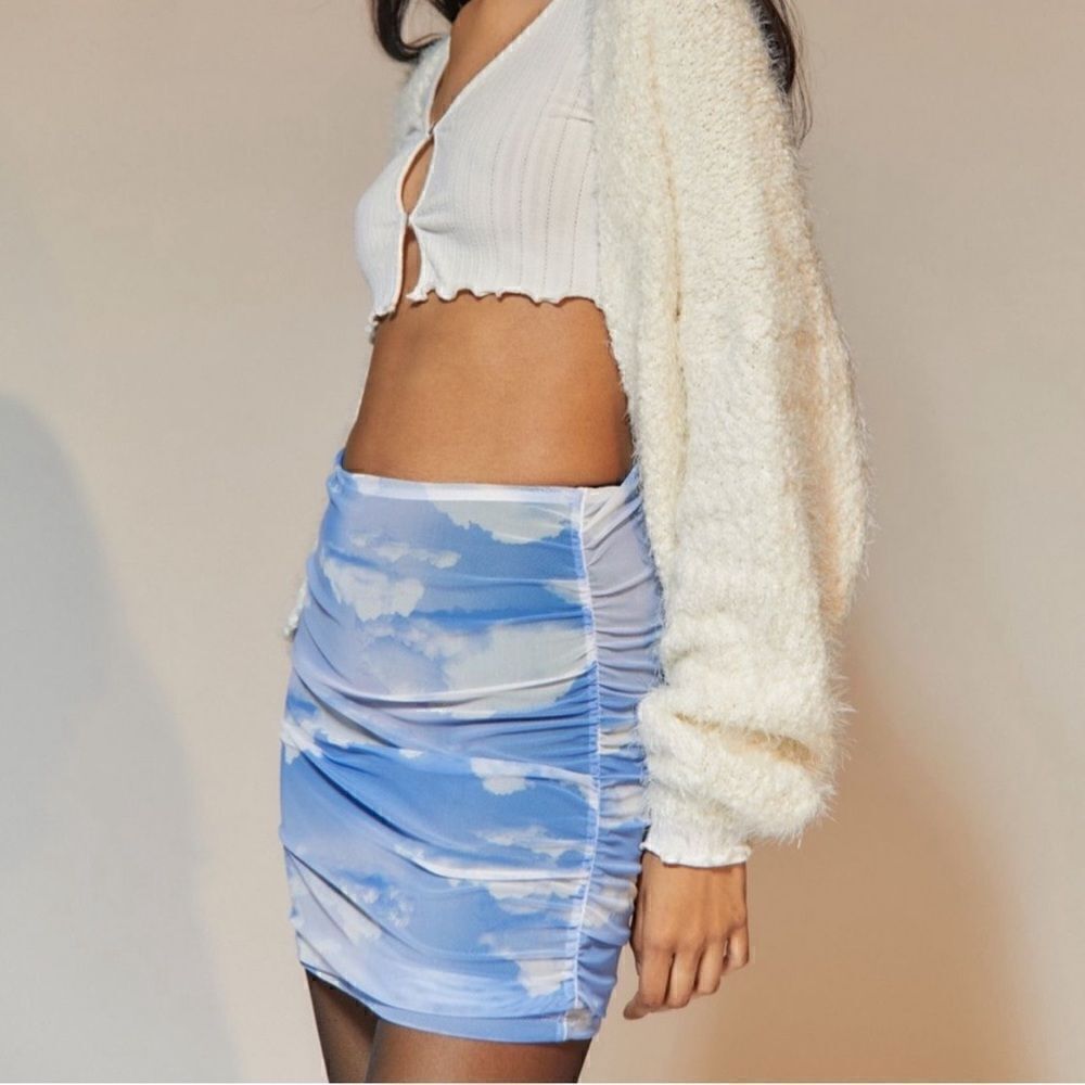 Urban Outfitters Cloud Mesh Ruched Skirt of Tube Top | SZ S